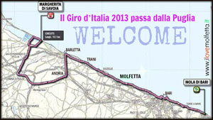 Il Giro d’Italia 2013 passa dalla Puglia, anche da Molfetta