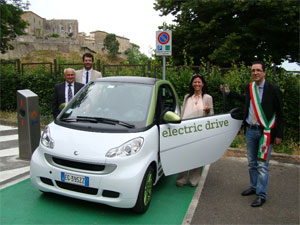 A Volterra prima ricarica per auto elettriche